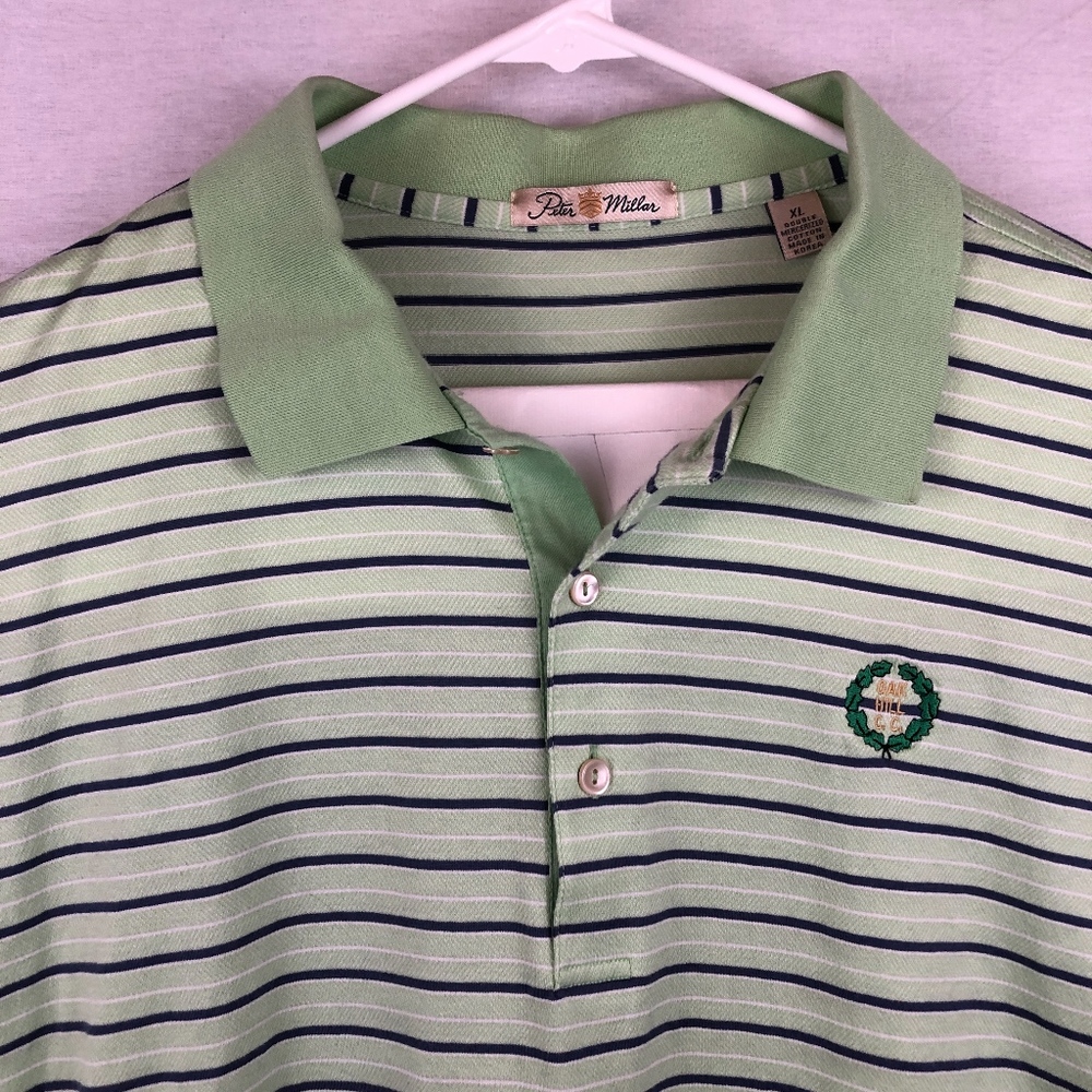 Peter Millar | Striped Essential Golf Polo -XL